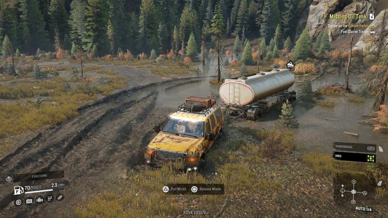 Rescuing Fuel Carrier Trailer Snow Runner Gameplay snow snowrunner 