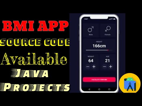 How to create bmi calculator in android studio| Source Code | Bmi calculator in android studio java
