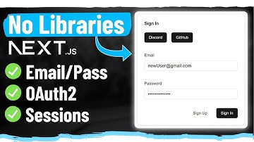 Next.js Authentication Master Class - No Libraries (Email/Password, OAuth2, etc.)