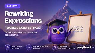 SAT Math: Rewriting Expressions — A Minus in Front of Parentheses (Basic) | prepTrack.ai