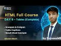 Tables in HTML | day 6 | mission btech