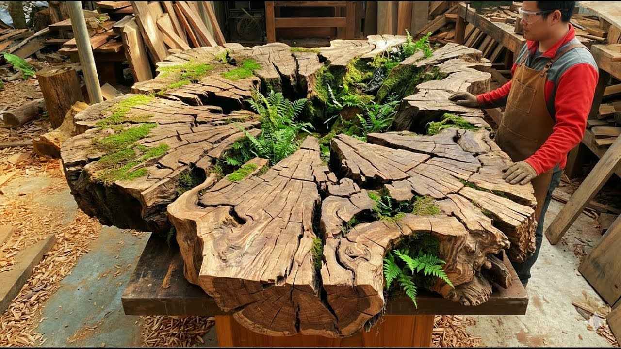 You Won't Believe It Until You See The Epoxy Masterpiece This Guy Created From A Rotten Tree Stump