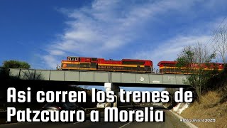 Seguimos un tren intermodal de KCS de México desde Patzcuaro hasta Morelia con una SD70ACe lider