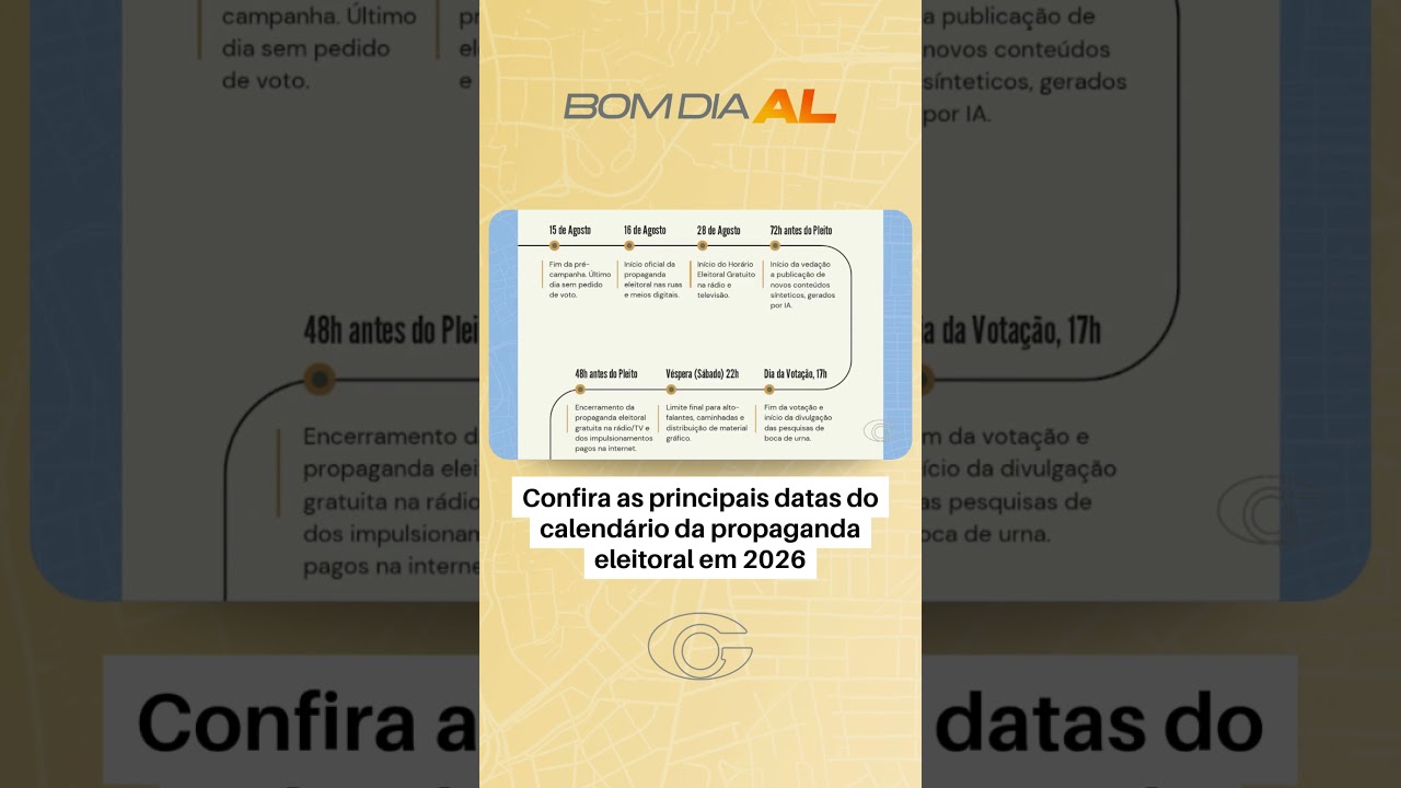Confira as principais datas do calendário da propaganda eleitoral em 2026