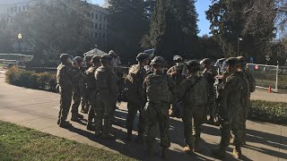 California capitol under tight watch ahead of potential protests | January 17th, 2021