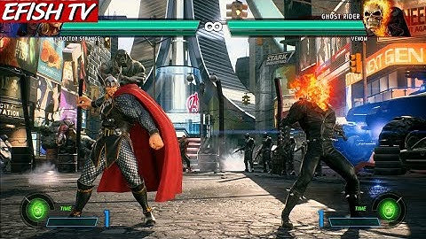 Thor & Doctor Strange vs Ghost Rider & Venom (Hardest AI) - Marvel vs Capcom: Infinite