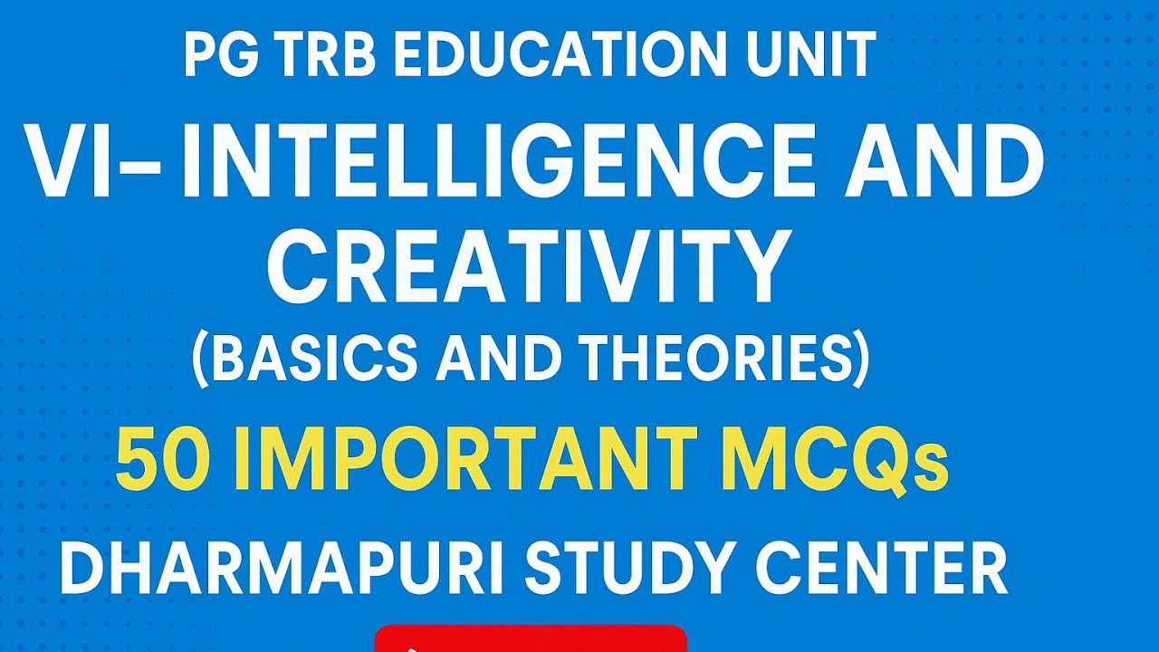 PG TRB ПСИХОЛОГИЯ ОБРАЗОВАНИЯ - РАЗДЕЛ VI - ИНТЕЛЛЕКТ И ТВОРЧЕСТВО - 50 ВОПРОСОВ С МНОЖЕСТВЕННЫМИ...