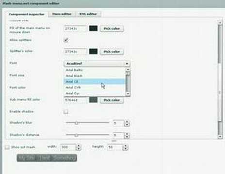 Flash menu (drop down) tutorials.