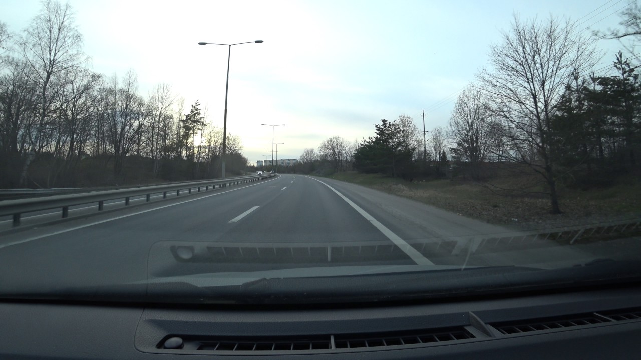 Sweden, Stockholm, driving from Trångsund Centrum to Ågestabron