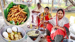 কাঁচাআলু আর ডিম দিয়ে potato french fry বানালাম,দারুন টেস্টি আর মুচমুচে||Potato french fry recipe