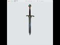 3d sword model for use in Godot projects