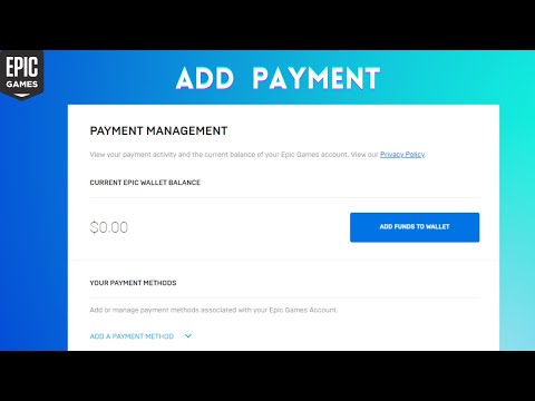 How to add Money to Epic game Wallet | Add Payment Method in Epic Game