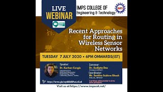 IMPSCET-WEBINAR ON: "Recent Approaches for Routing in Wireless Sensor Networks"
