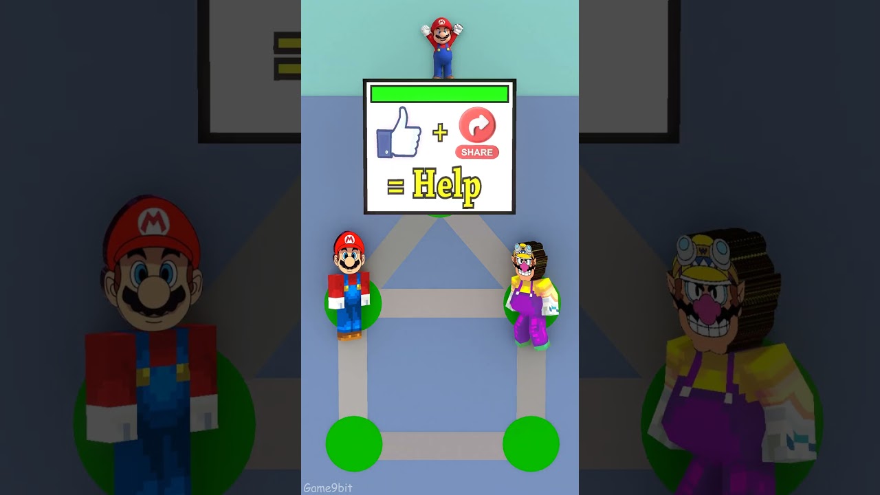 Прыгающий Марио и прыгающий Варио в фотоколлаже!