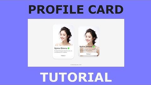 Slick profile card design using HTML & CSS