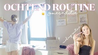 ZOMER OCHTEND ROUTINE ☀️+ makeup routine💄