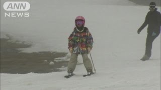 大雪で延長春スキーにぎわう　山梨・清里スキー場(14/04/20)