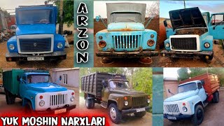 Gaz 53. Gaz 33. Gaz 52. Zil.  Yuk moshinalar narxlari. Юк мошина нархлари. Arzon 53 lar narxlari.