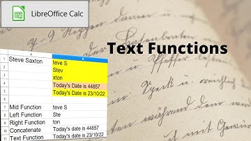 How to use Text functions in LibreOffice Calc