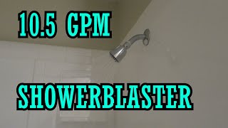 Testing 10.5 gpm Showerblaster Head vs. USA-Made Whedon Shower Head