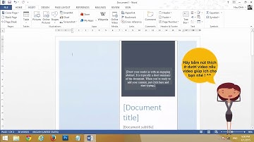 Cách tạo trang bìa đẹp mắt trong Word 2010 2013 hay nhất