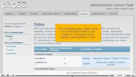 Manage Styles in phpBB by VodaHost web hosting