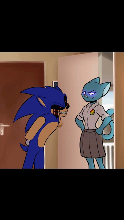 Nicole vs Sonic.exe #animation #theamazingworldofgumball #tawog
