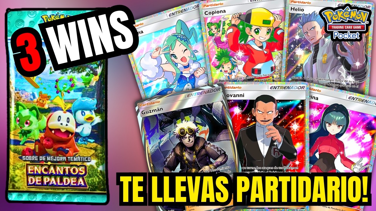 RETO PALDEA  3 WINS y te llevas PARTIDARIO! (solo mazos con la NUEVA EXPANSION) – Pokémon TCG Pocket