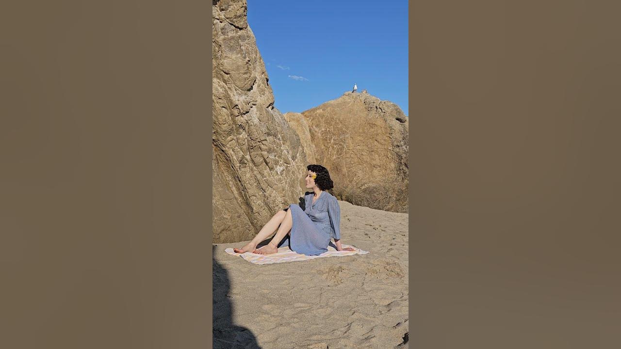 Someone ended up actually appearing behind the rock at the same time #beach #vintage #malibu #1940s Someone ended up actually appearing behind the rock at the same time #beach #vintage #malibu #1940s