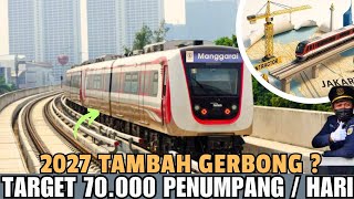 Target 70 RIBU PENUMPANG PER HARI !! LRT Jakarta PEGANGSAAN DUA - MANGGARAI Tambah Gerbong