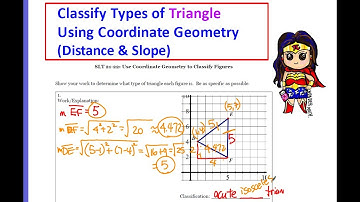Classify Types of Triangles using Coordinate Geometry (distance/Slope)