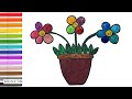 Як Намалювати Квіти у Вазі | Малювання для Дітей