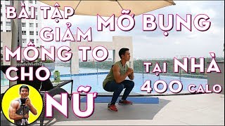 Bài Tập Giảm Mỡ Mông To Tại Nhà Cho Nữ - 400 Calories 27 Min | HLV Ryan Long Fitness