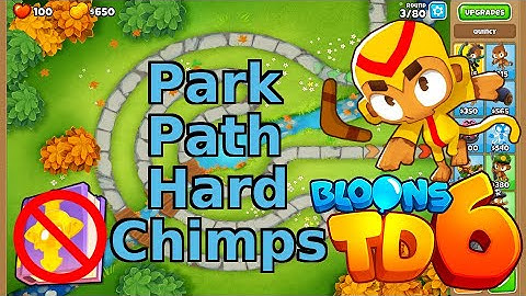 Bloons TD 6 | Park Path Hard Chimps | No MK Walkthrough