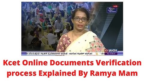 KCET Online Documents Verification Process 2022 Explained By Ramya Mam |Watch completely