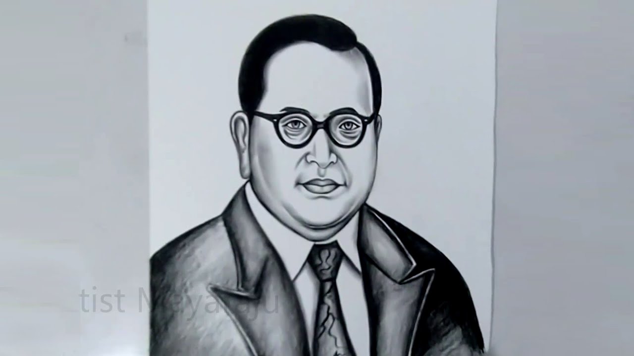 How to Draw B.R. Ambedkar Drawing / Dr BR Ambedkar Jayanti Special ...