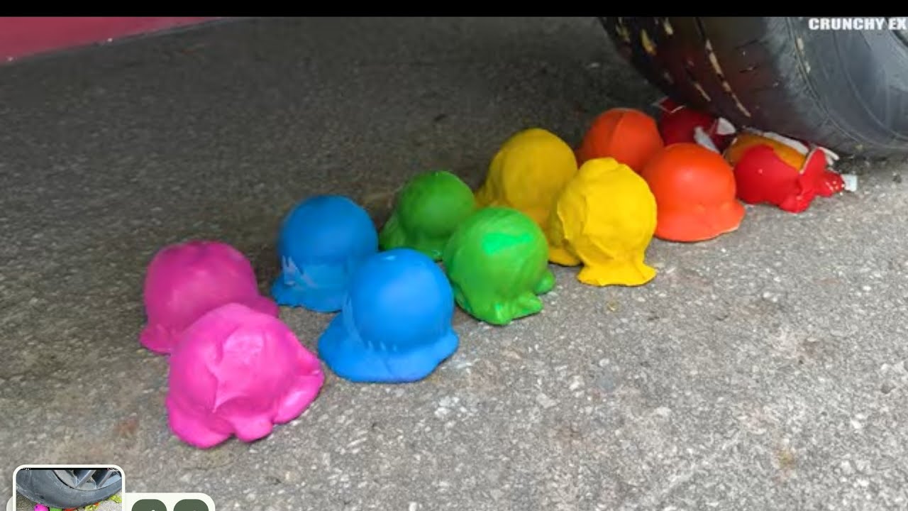 Car Crushes Colorful Pasta 😱 | Crunchy Satisfying ASMR | Oddly Satisfying Video 