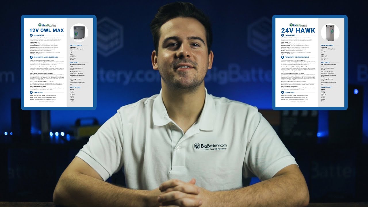 BATTERY SPECS || BigBattery Spec Sheets