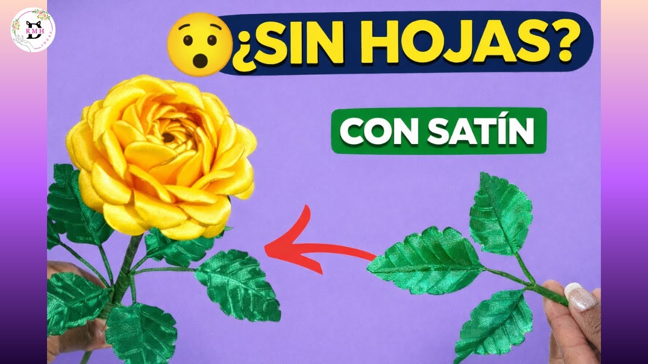 👉 ¿SIN HOJAS? 🌿 Crea tus propias hojas de SATÍN para Rosas Eternas