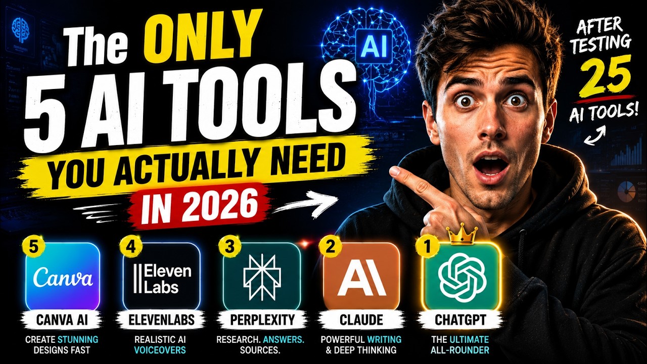 The ONLY 5 AI Tools You Actually Need in 2026 - YouTube