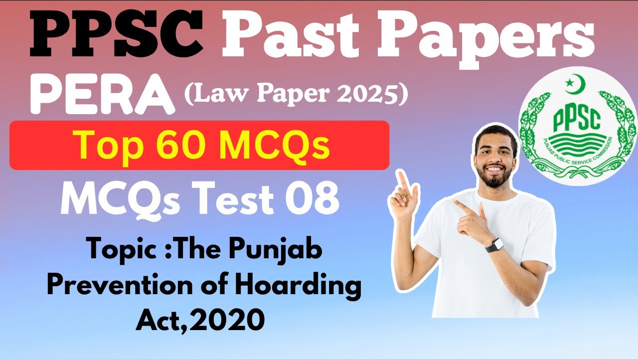 PPSC Pera Law Test 08 || SDEO Law Paper Preparation || PERA Law paper test series