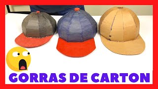 🚀👨‍🚒Como Hacer una GORRA de CARTON facil y rapido [ How to make a CARDBOARD CAP ]