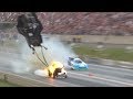 Cruz pedregon blows up his new funny car body in denver