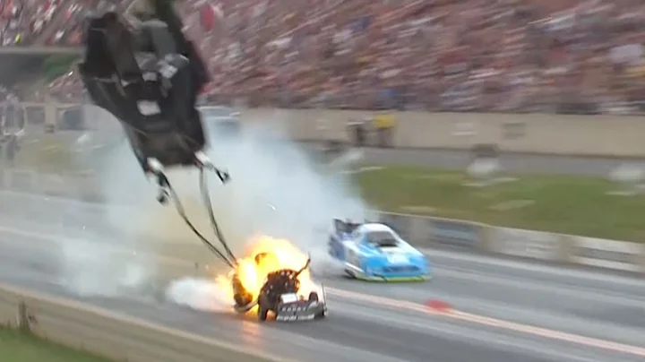 Cruz Pedregon Blows Up his NEW Funny Car body in Denver