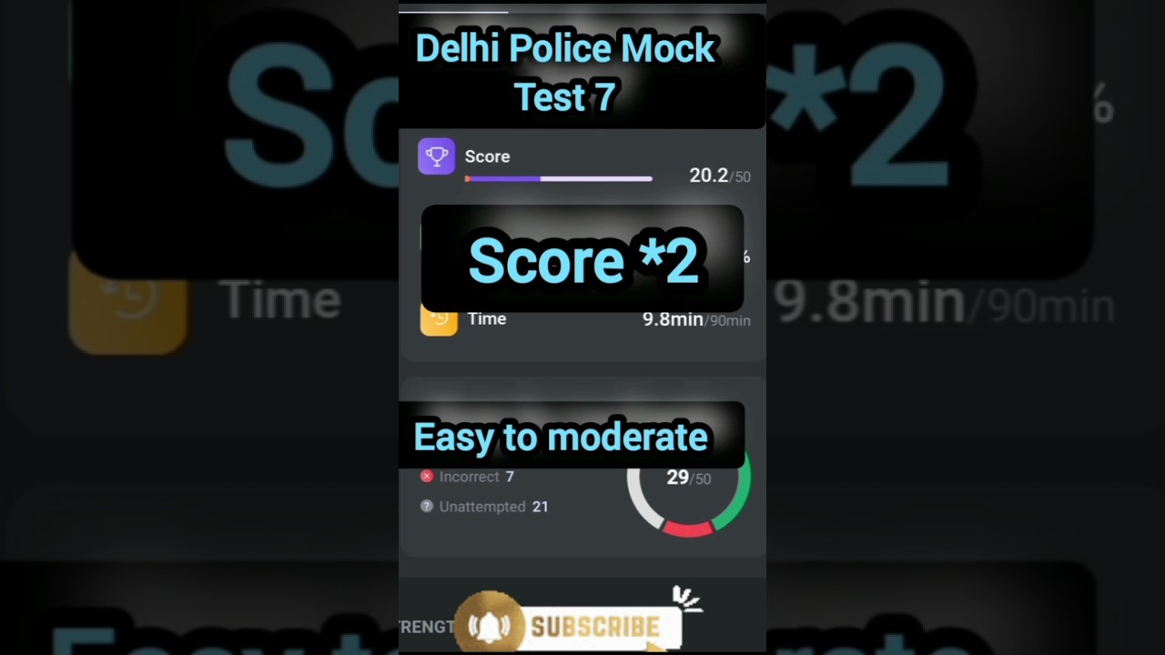 Delhi Police Mock Test 7 