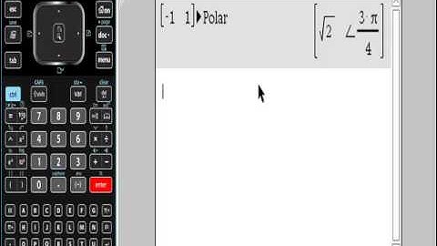 Ti Nspire Converting Rectangular to Polar Coordinates I