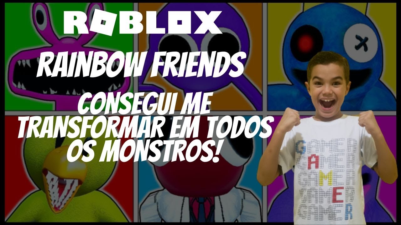 Roblox - Rainbow Friends  | Me transformei em todos os Monstros