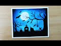 Scary Halloween Night Scenery Drawing for Beginners with Soft Pastel