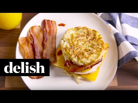 How To Make Hash Brown Breakfast Sandwiches | Delish