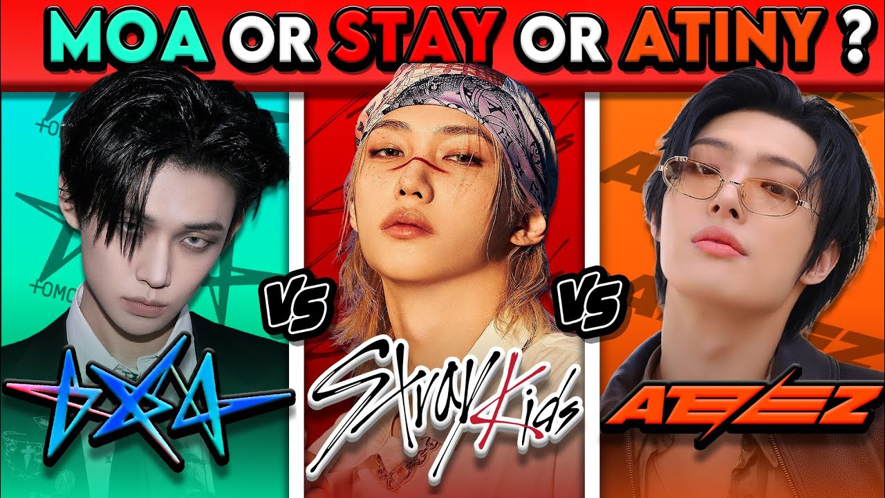 TXT VS STRAY KIDS VS ATEEZ ULTIMATE QUIZ!!⚡ {Which fandom do you belong to? } ⚡|KPOP GAMES 🎮🔥